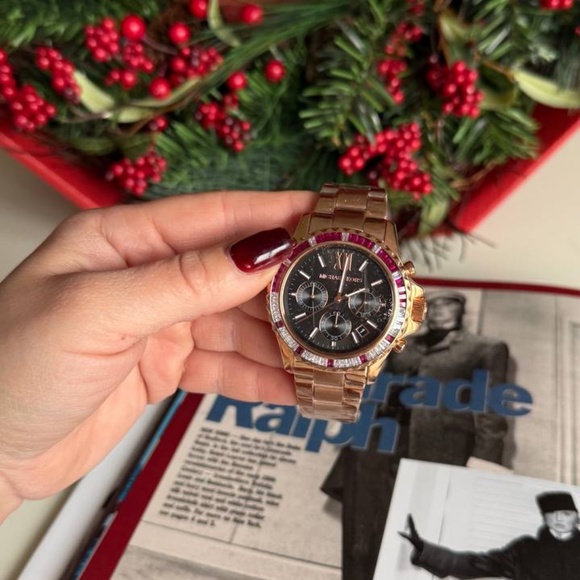 Oversized Everest Pavé Rose Gold-Tone Watch